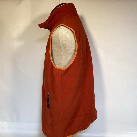 L.L. Bean Zip Up Fleece Vest Men’s size Large Burnt Orange - Picture 5 of 11